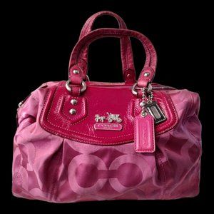 Madison Optic Art Signature C Audrey Handbag 14294 Pink Satchel